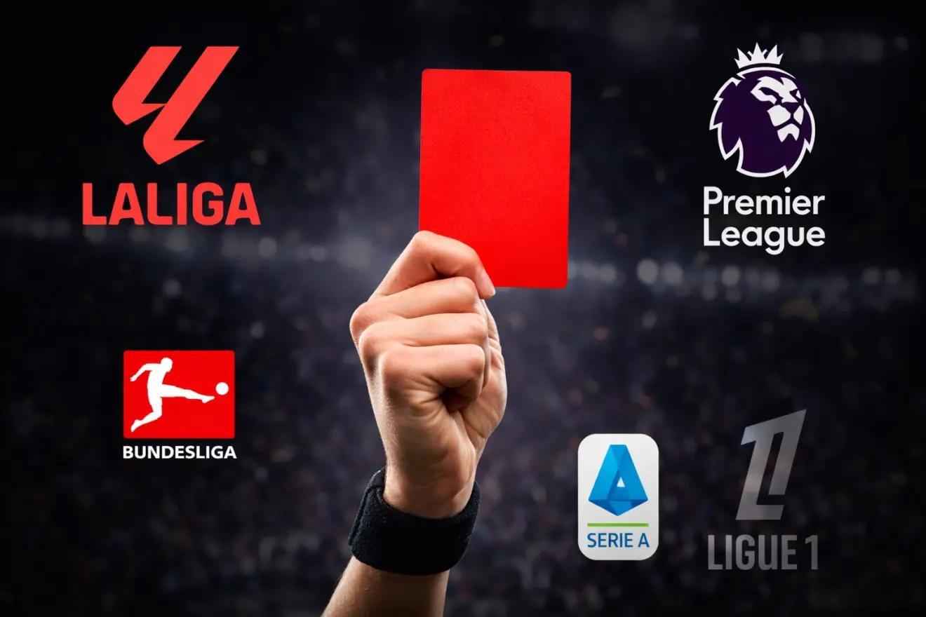 stake.com-马卡：西甲65张红牌领跑欧洲五大联赛，本赛季或破百张